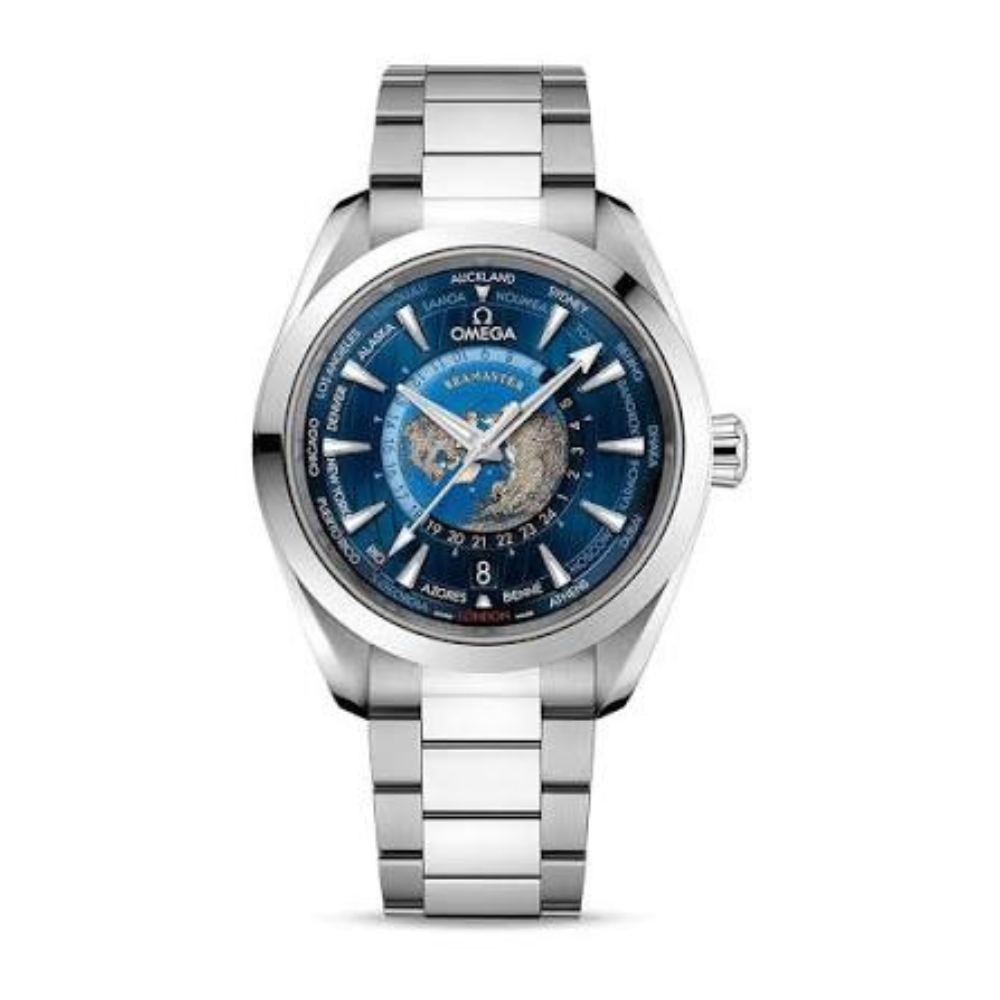 Aqua Terra Worldtimer 43mm - Classic Blue