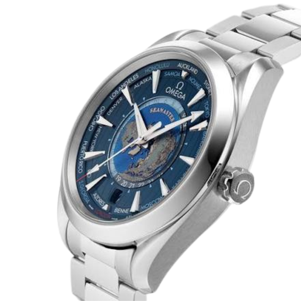 Aqua Terra Worldtimer 43mm - Classic Blue