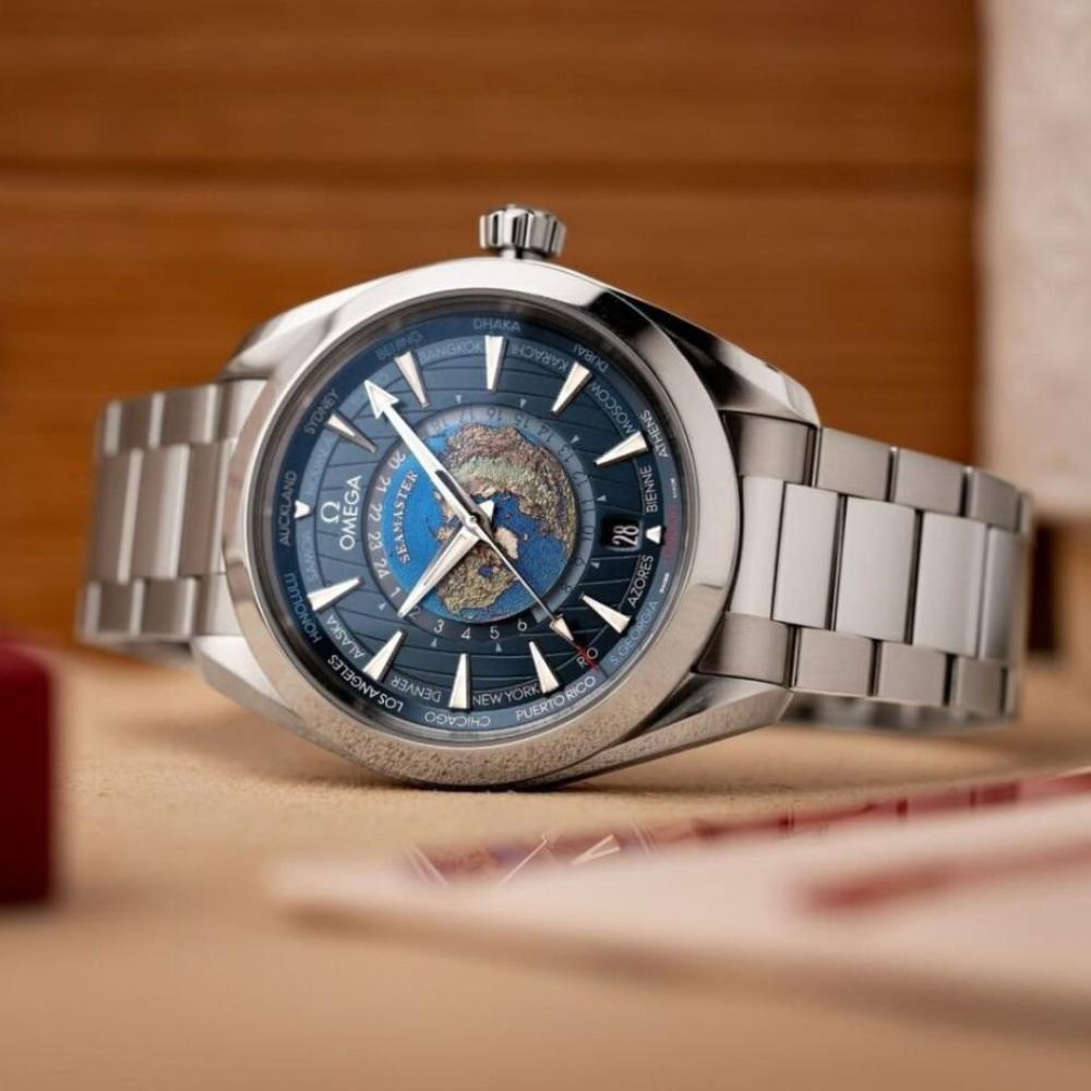Aqua Terra Worldtimer 43mm - Classic Blue